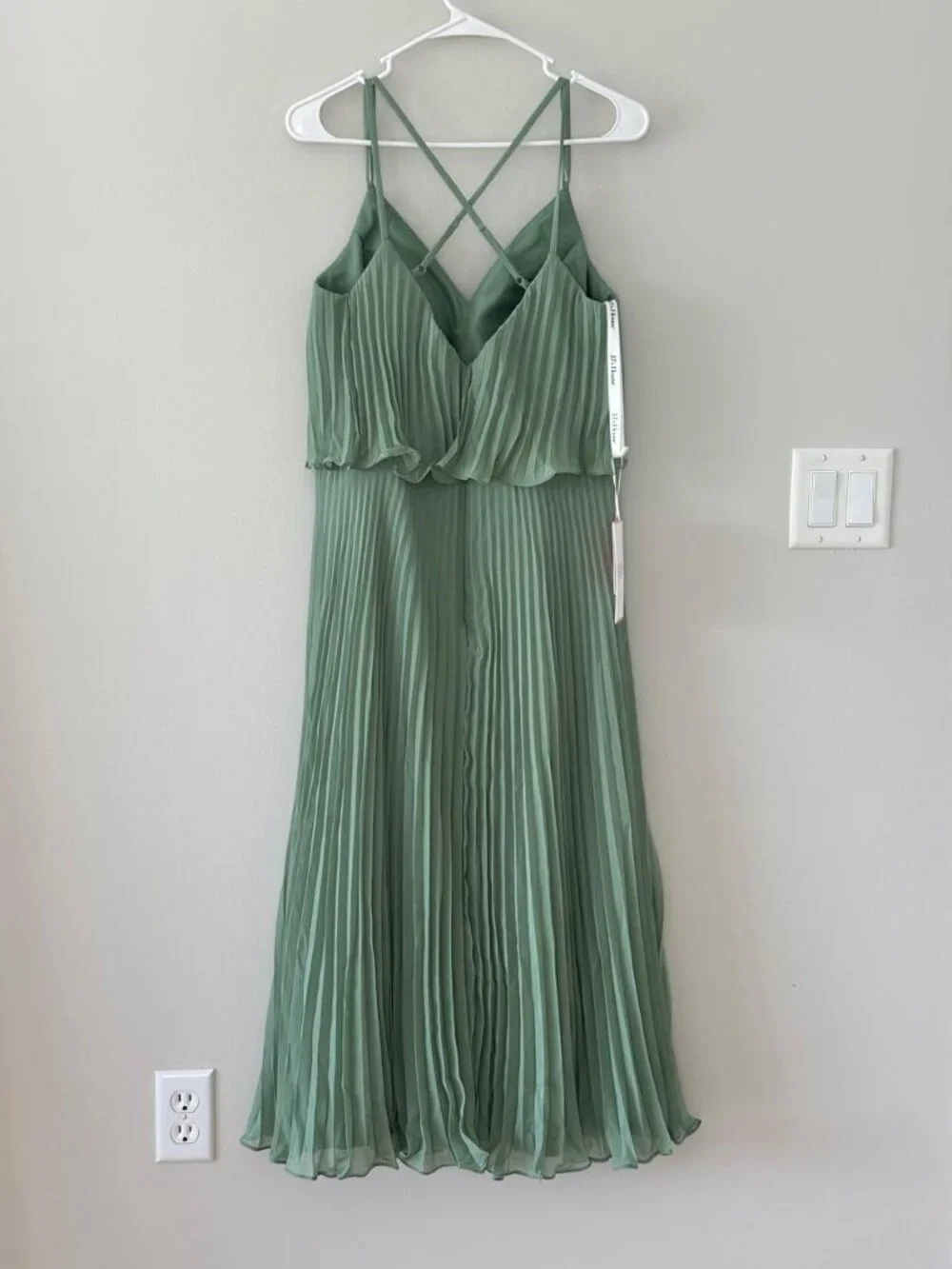 JJ's House A-line Pleated Chiffon Dress